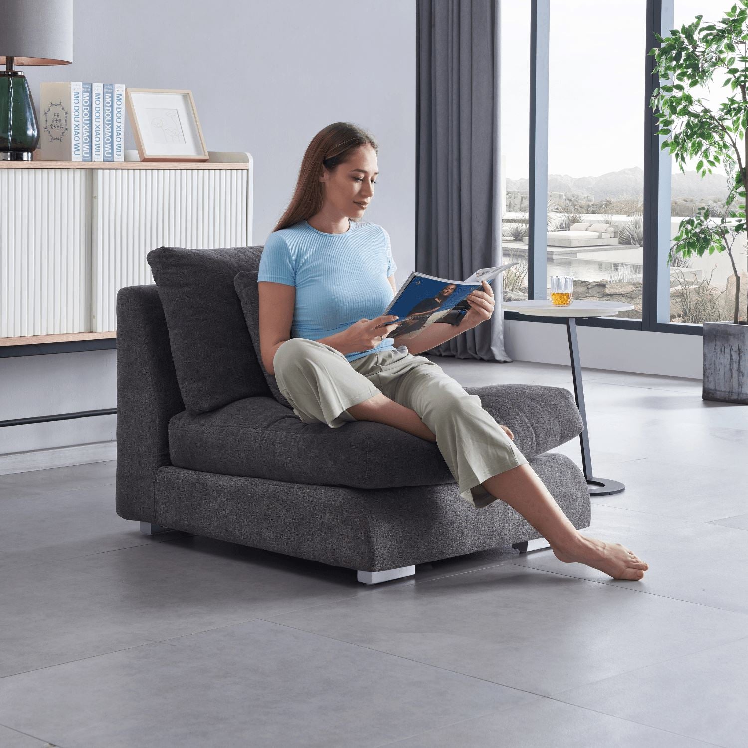 כורסת נוצות מודולרית - מריו קפאסה